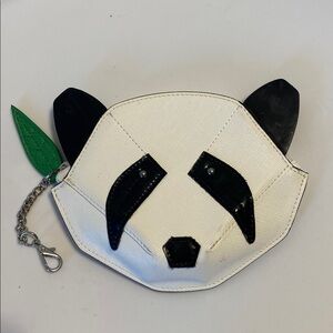 Panda Bear Face Black and White Coin Purse Wallet